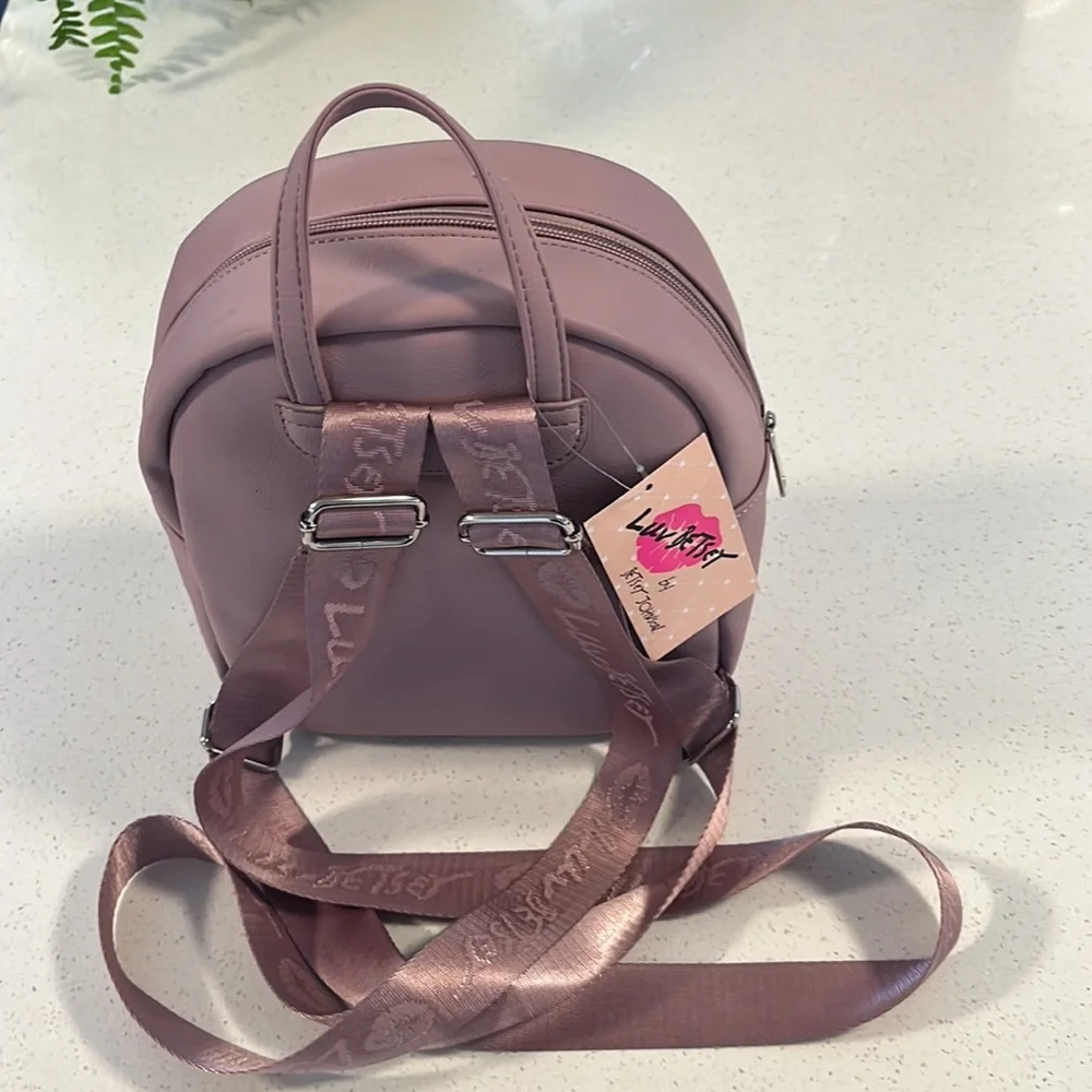 Backpack - Adorable Mauve Backpack by Betsy Johnson, New with Tags